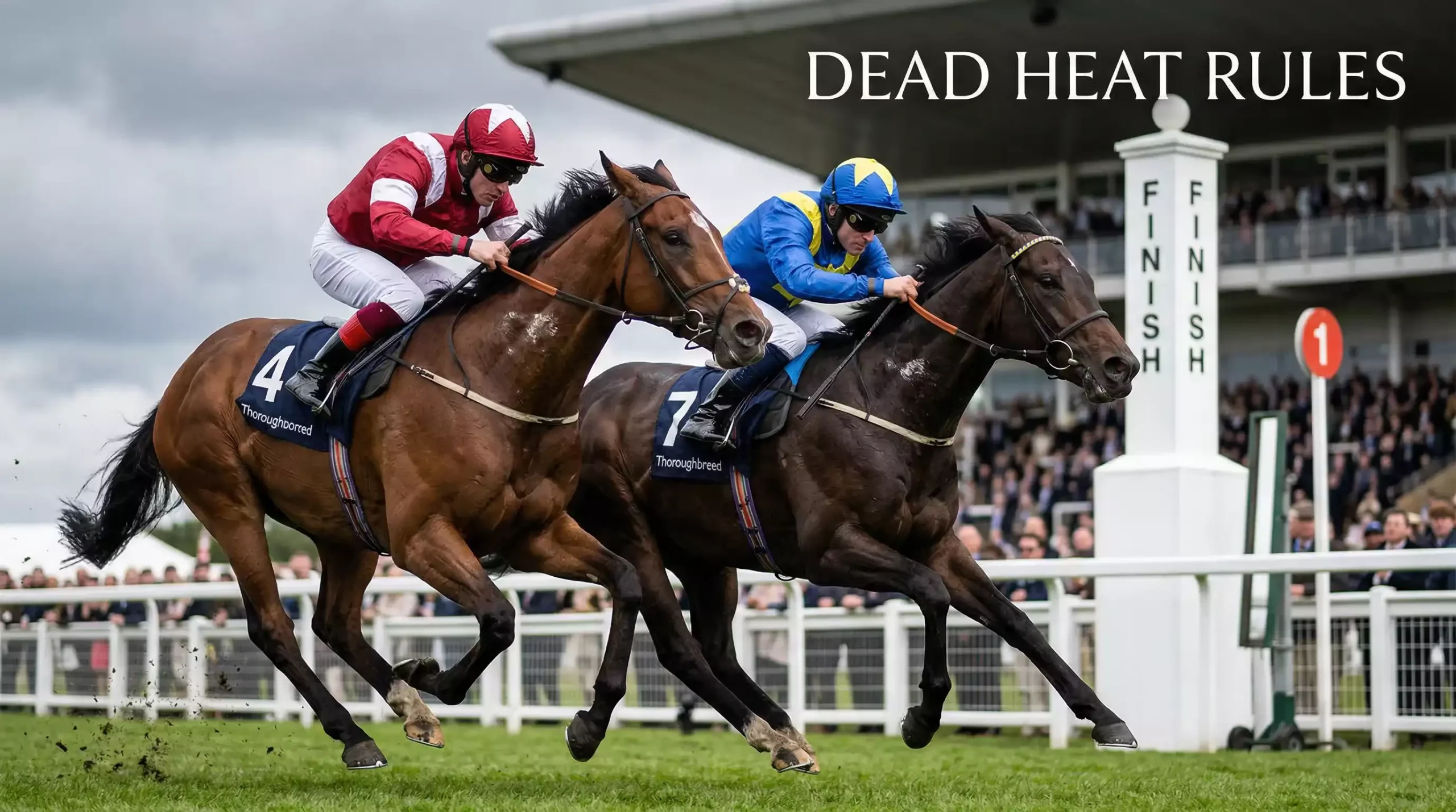 Dead heat photo finish in UK horse racing
