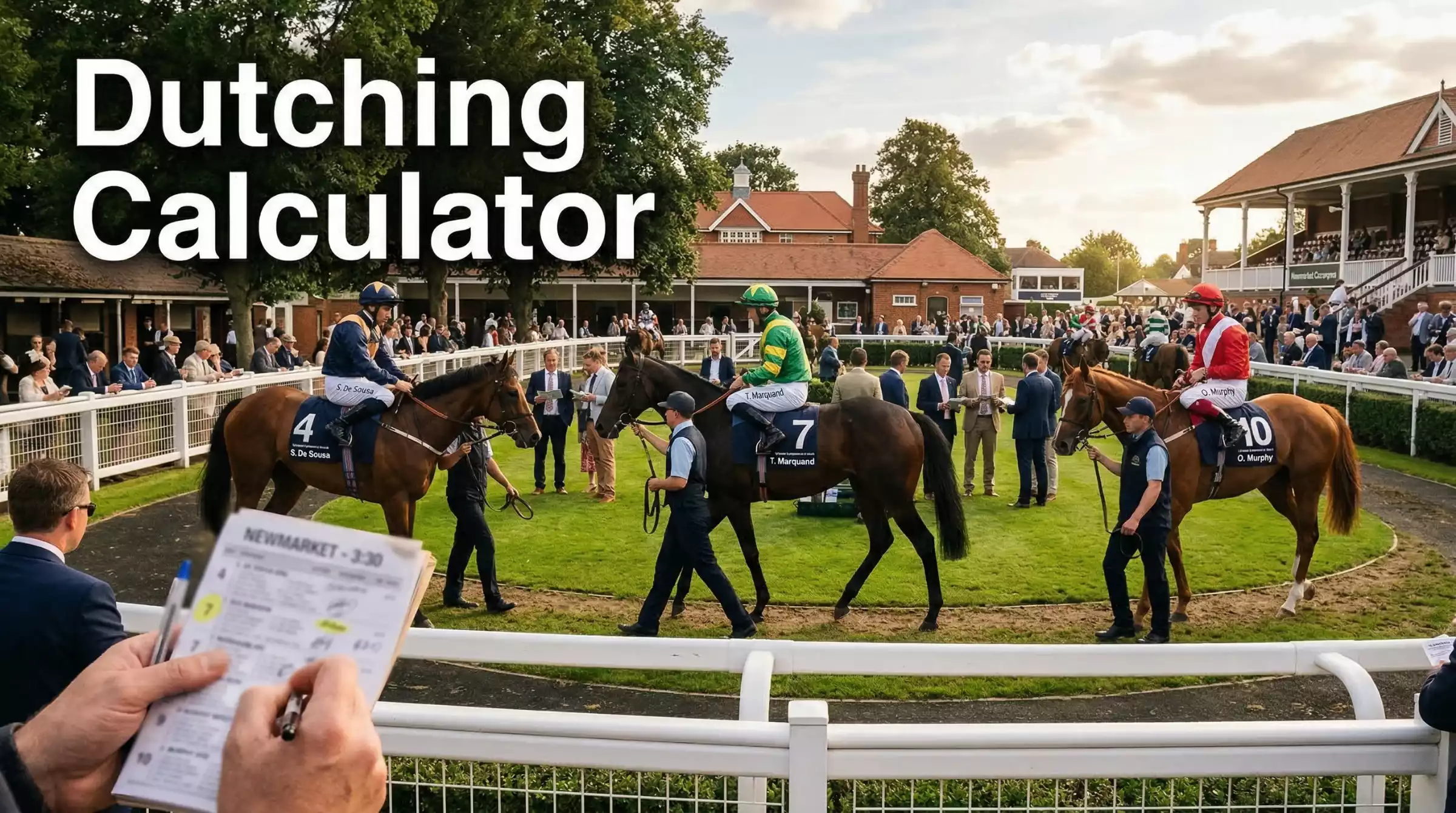 Dutching stakes spread across multiple horse racing selections